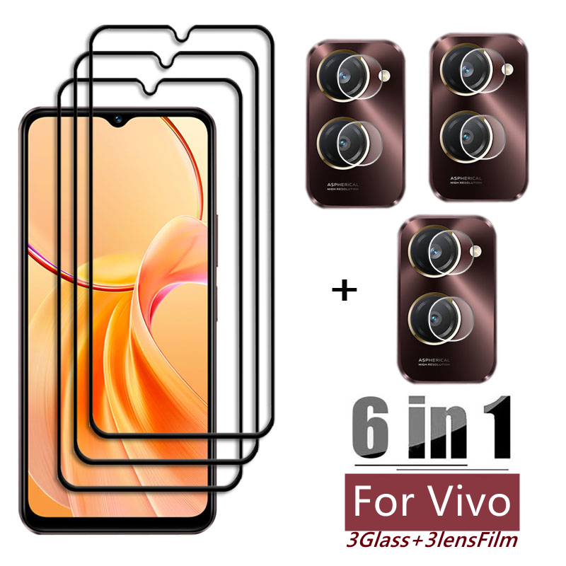 Vivo Y28 - Kaca perlindungan penuh 6 dalam 1,
