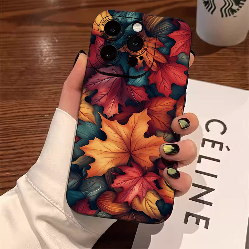 Casing Ponsel Pola Daun Maple  - Xiaomi Poco X6 ulasan dan harga