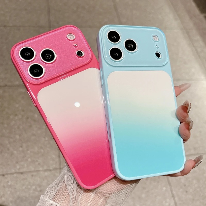Casing Ponsel Gradasi Warna Pe - Camera Lens Protector ulasan dan harga